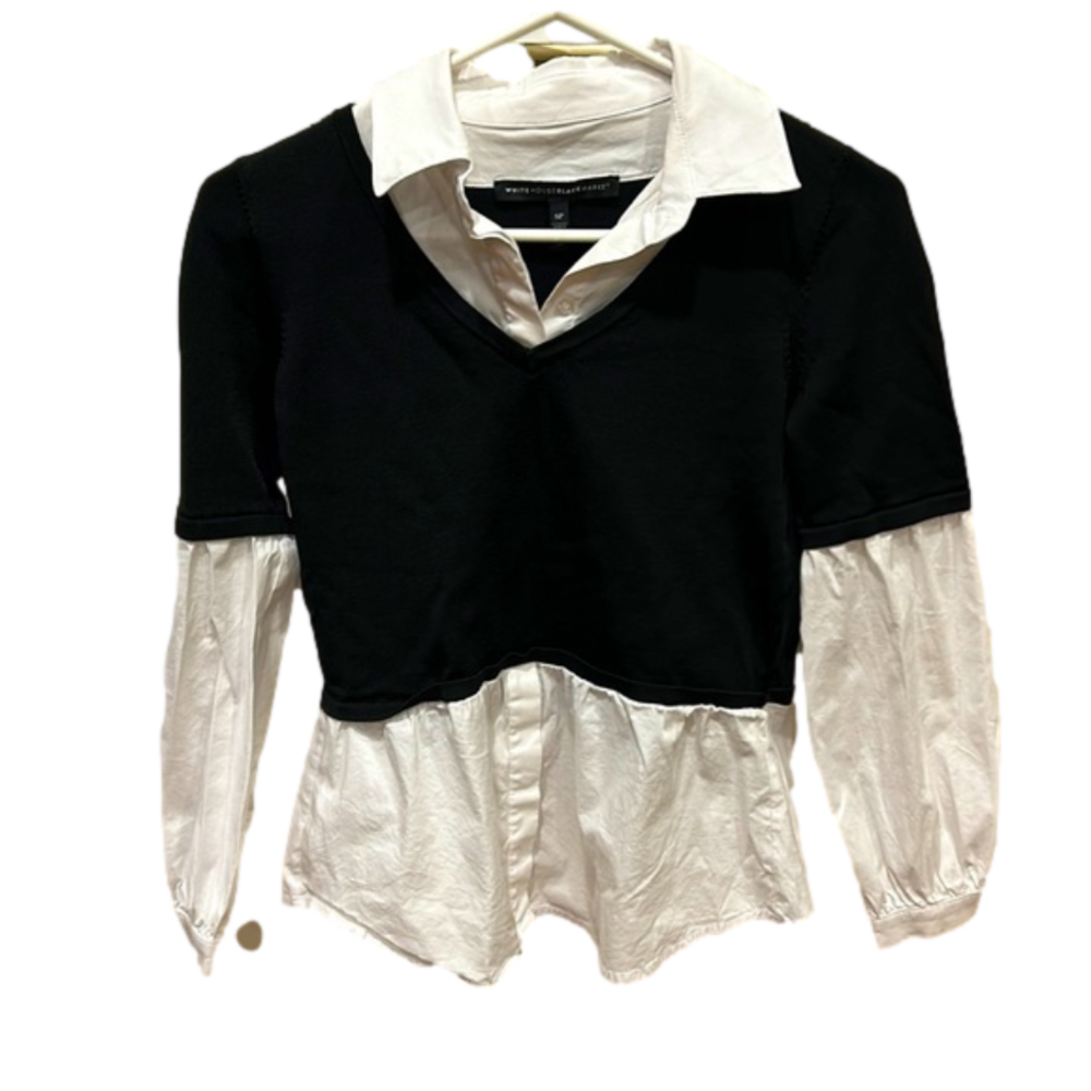 🌿White House Black Market black and white top, size Small🌿
